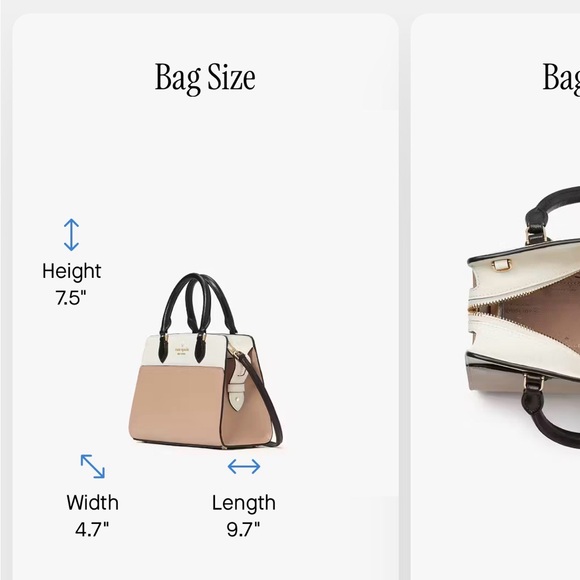 Kate Spade Cream and Tan Madison Satchel small - Picture 11 of 11